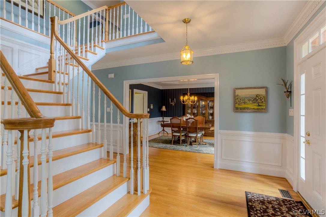 3613 Salles Ridge Court Midlothian, VA 23113 - Photo 3 of 36 a view of entryway livingroom and hall with wooden floor