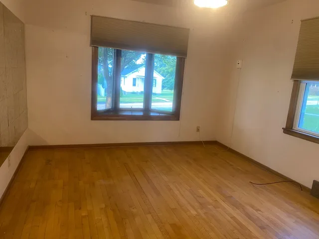 an empty room with a window