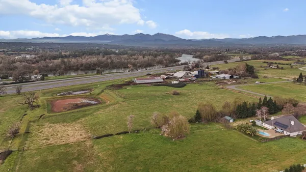 a view of a lake with a mountain