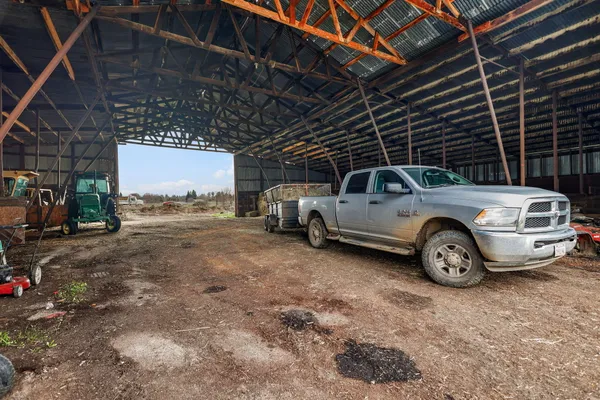 a car parked in garage