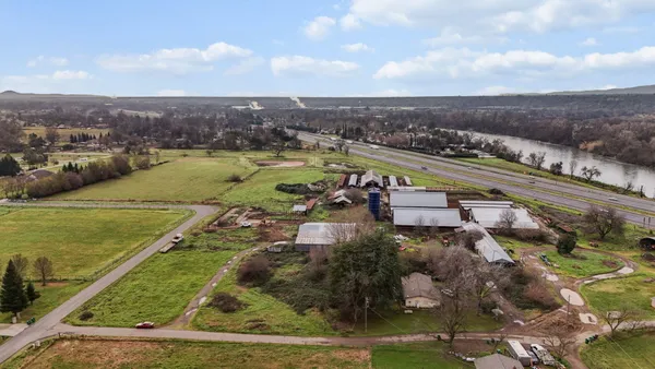 an aerial view of a city