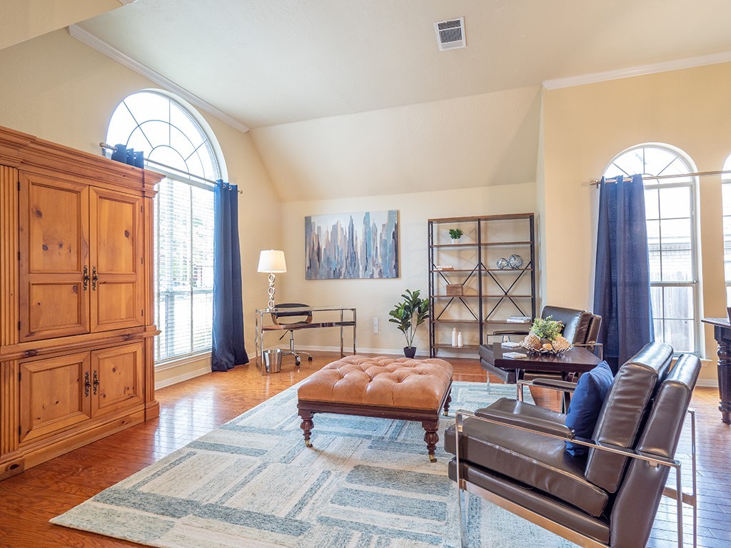 8007 Isaac Pryor Drive Austin, TX 78749 - Photo 5 of 38 a bedroom with furniture and a large window