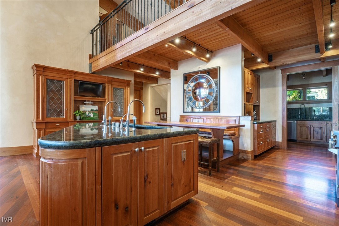 951 Divot Court Incline Village, NV 89451 - Photo 21 of 50 a kitchen with stainless steel appliances granite countertop a sink and cabinets