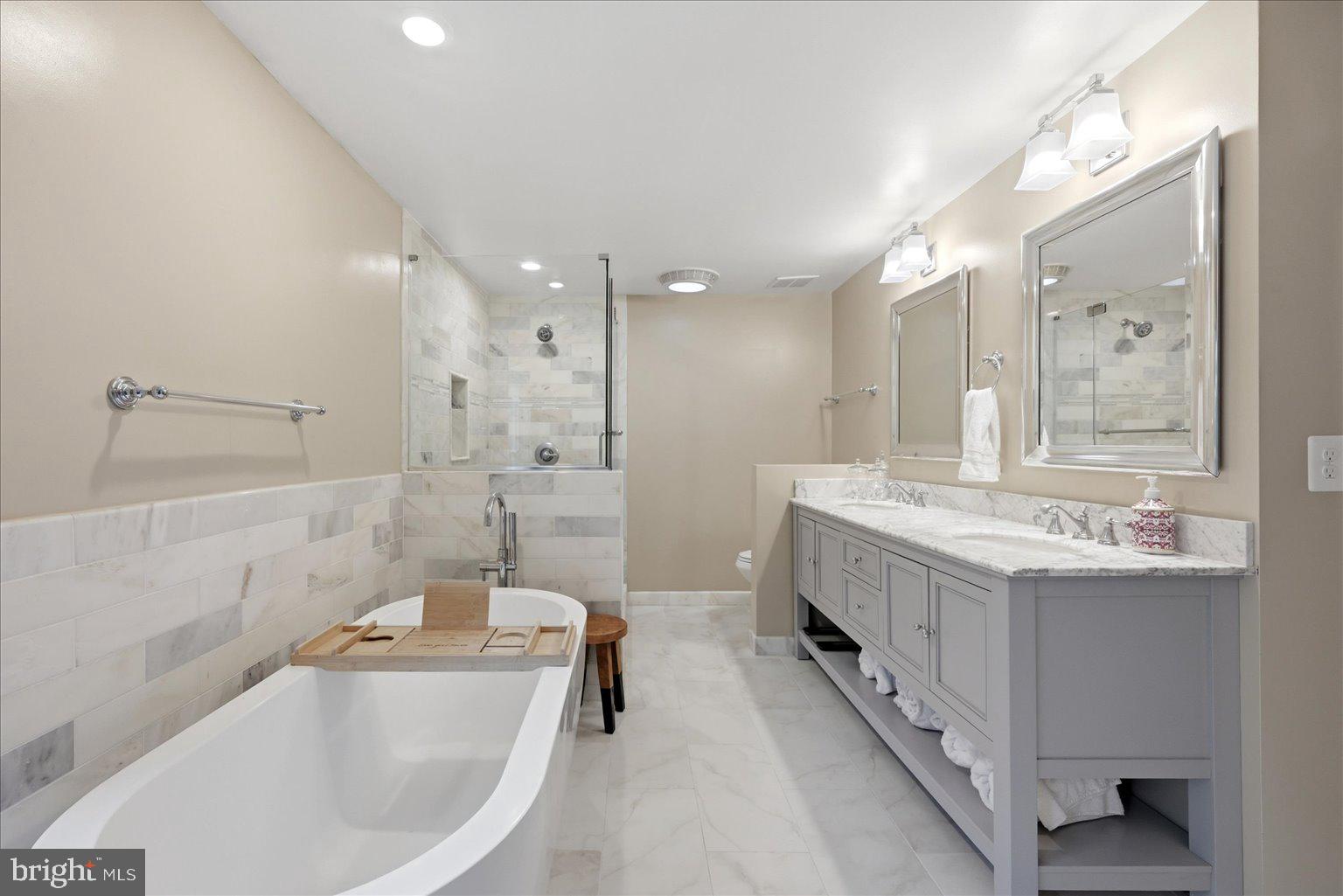 911 Riva Ridge Drive Great Falls, VA 22066 - Photo 41 of 55 Elegant spa-like bathroom retreat.