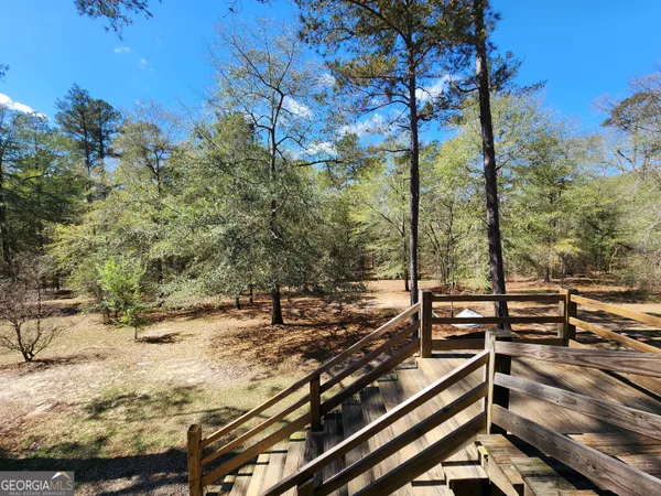 a view of outdoor space with lots of trees