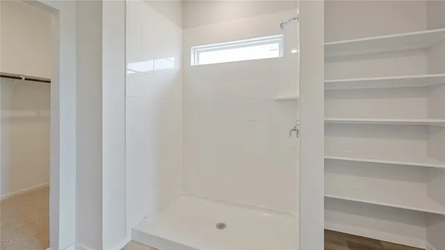 an empty room with a window