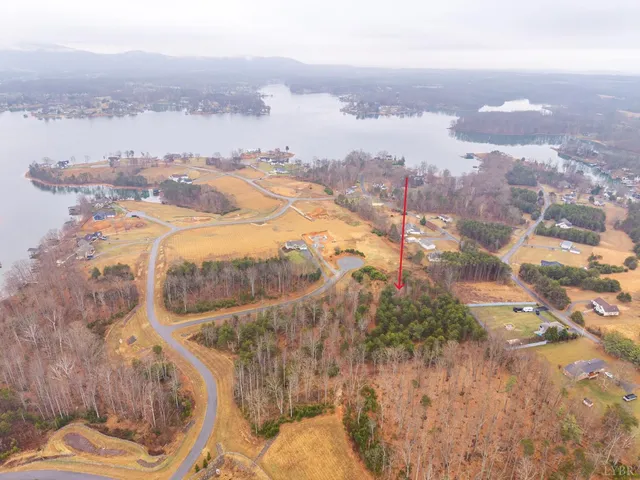 a view of a swimming pool with a yard