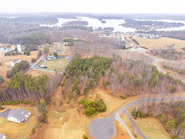a view of lake and green space