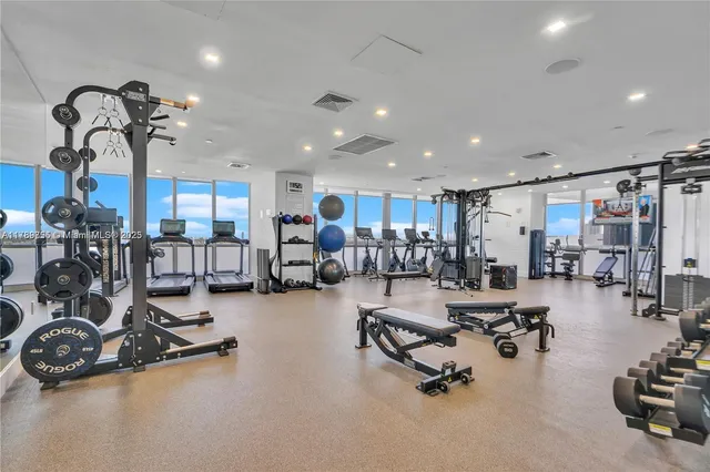 a view of a dining area with furniture