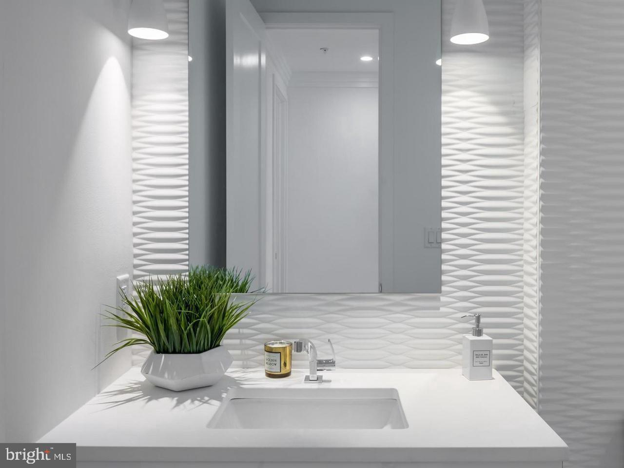 3527 14th Street Northwest, Unit 3 Washington, DC 20010 - Photo 11 of 12 a bathroom with a potted plant and a sink