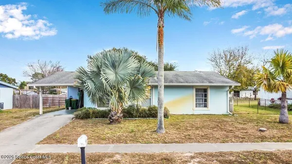 a front view of house with yard and tree