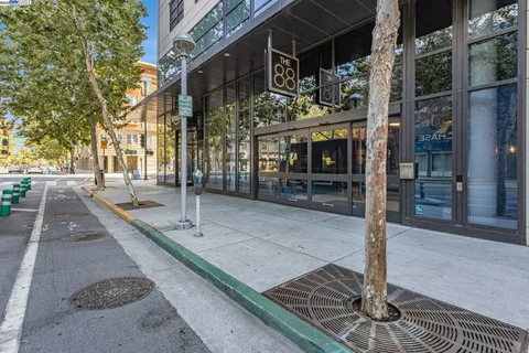 a view of a building with street