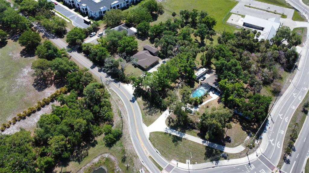 6440 Richardson Road Sarasota, FL 34240 - Photo 14 of 15 an aerial view of a house with a yard and outdoor seating
