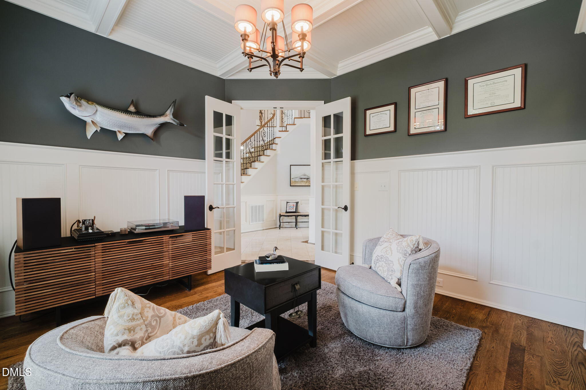 3604 Nightfall Court Raleigh, NC 27607 - Photo 32 of 79 a living room with furniture and a fireplace