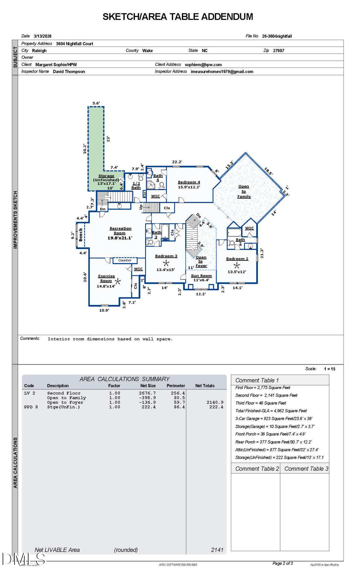 3604 Nightfall Court Raleigh, NC 27607 - Photo 78 of 79 Floorplans 3.18.2026 Nighfall_Page_2