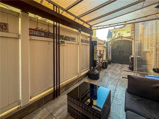 a view of an outdoor space with seating area