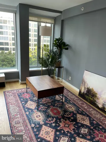 a view of dining room and wooden floor