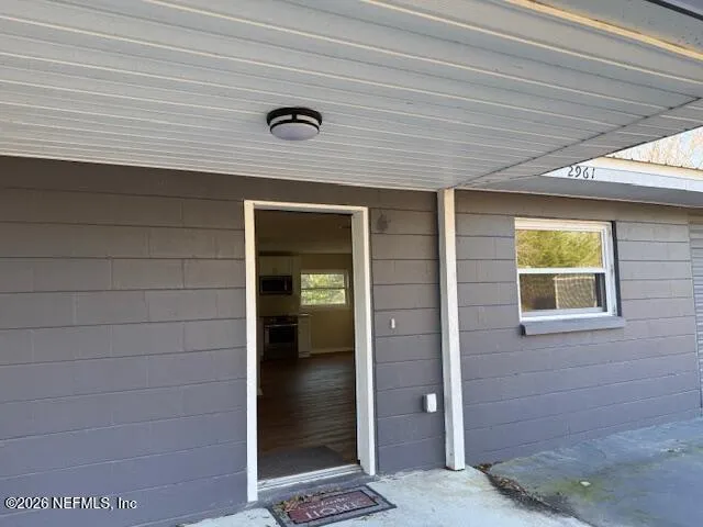 a view of front door