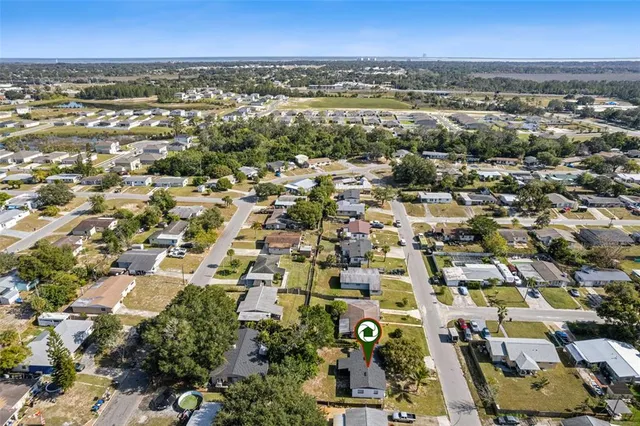 an aerial view of multiple house