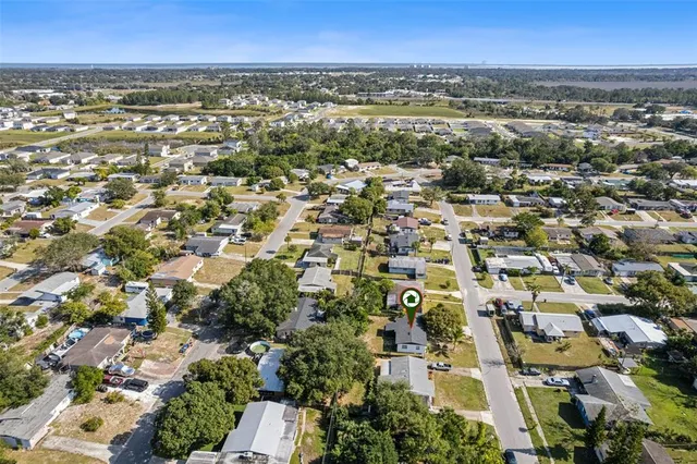 an aerial view of multiple house