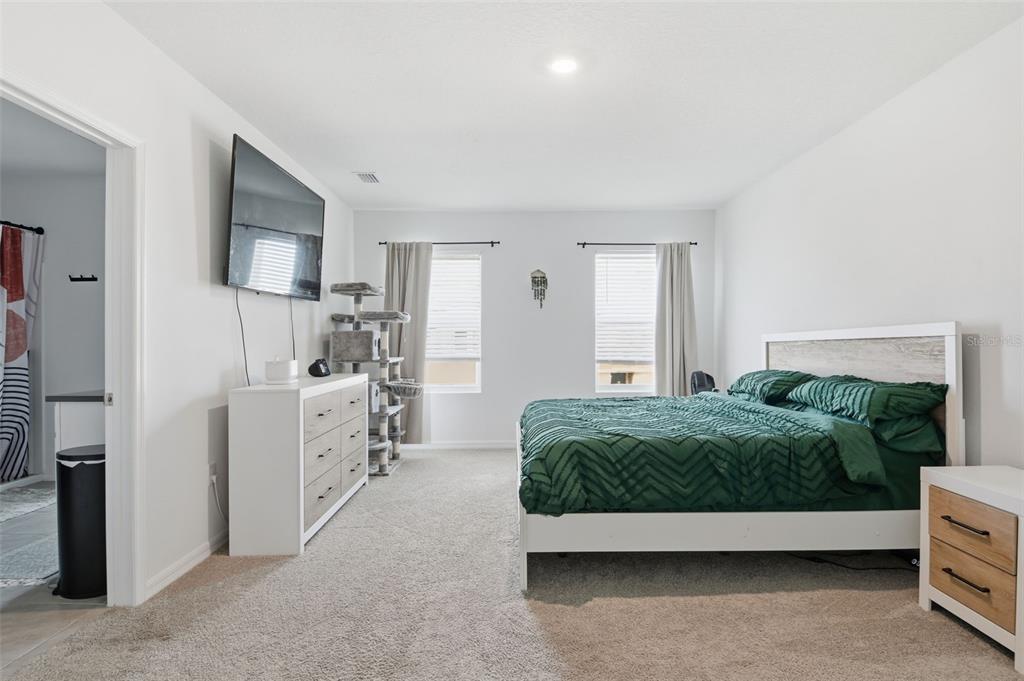 3844 Sunny Spring Street Plant City, FL 33565 - Photo 3 of 26 a spacious bedroom with a bed and a couch
