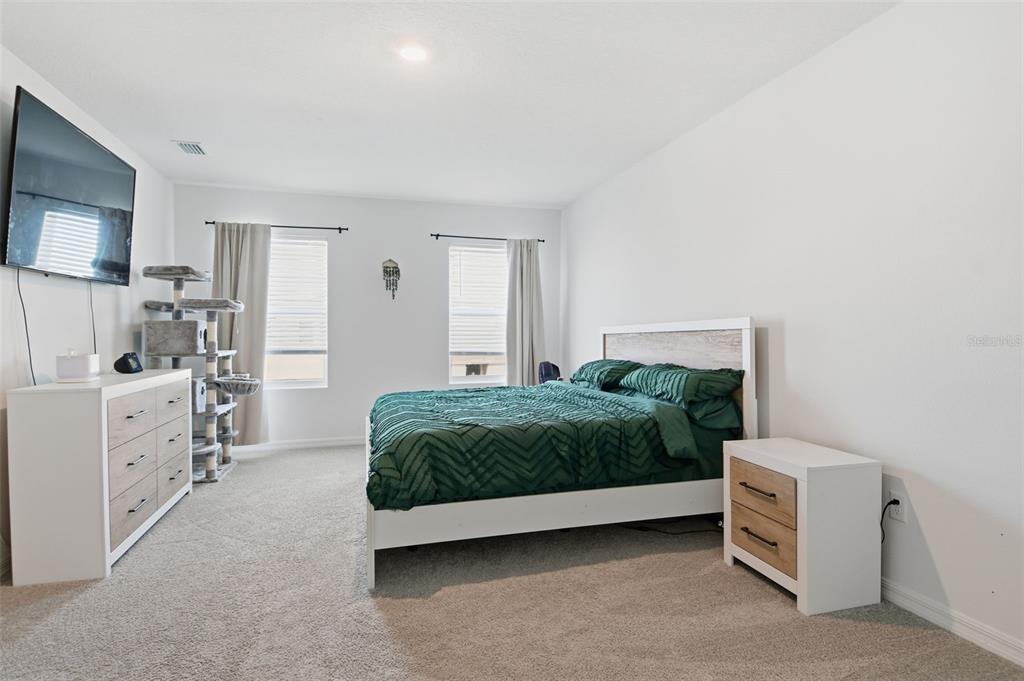 3844 Sunny Spring Street Plant City, FL 33565 - Photo 9 of 26 a spacious bedroom with a bed and a cabinets
