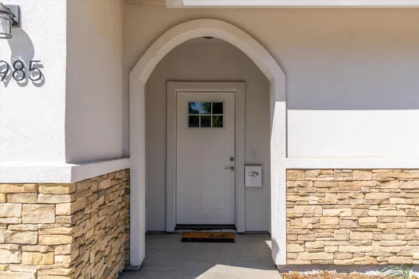 a view of front door of house
