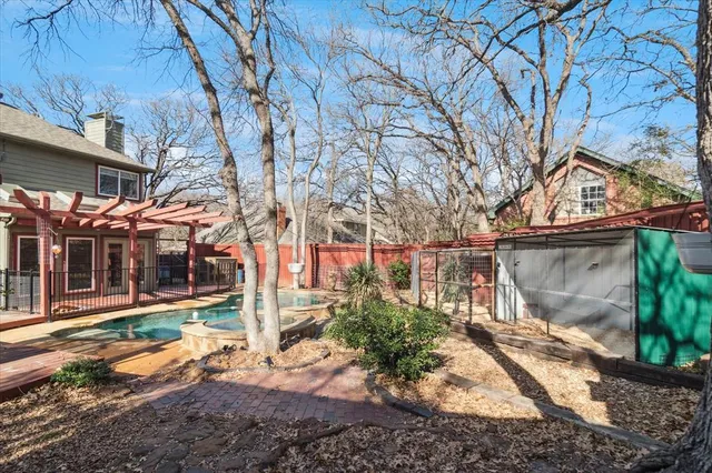 a backyard of a house with lots of green space