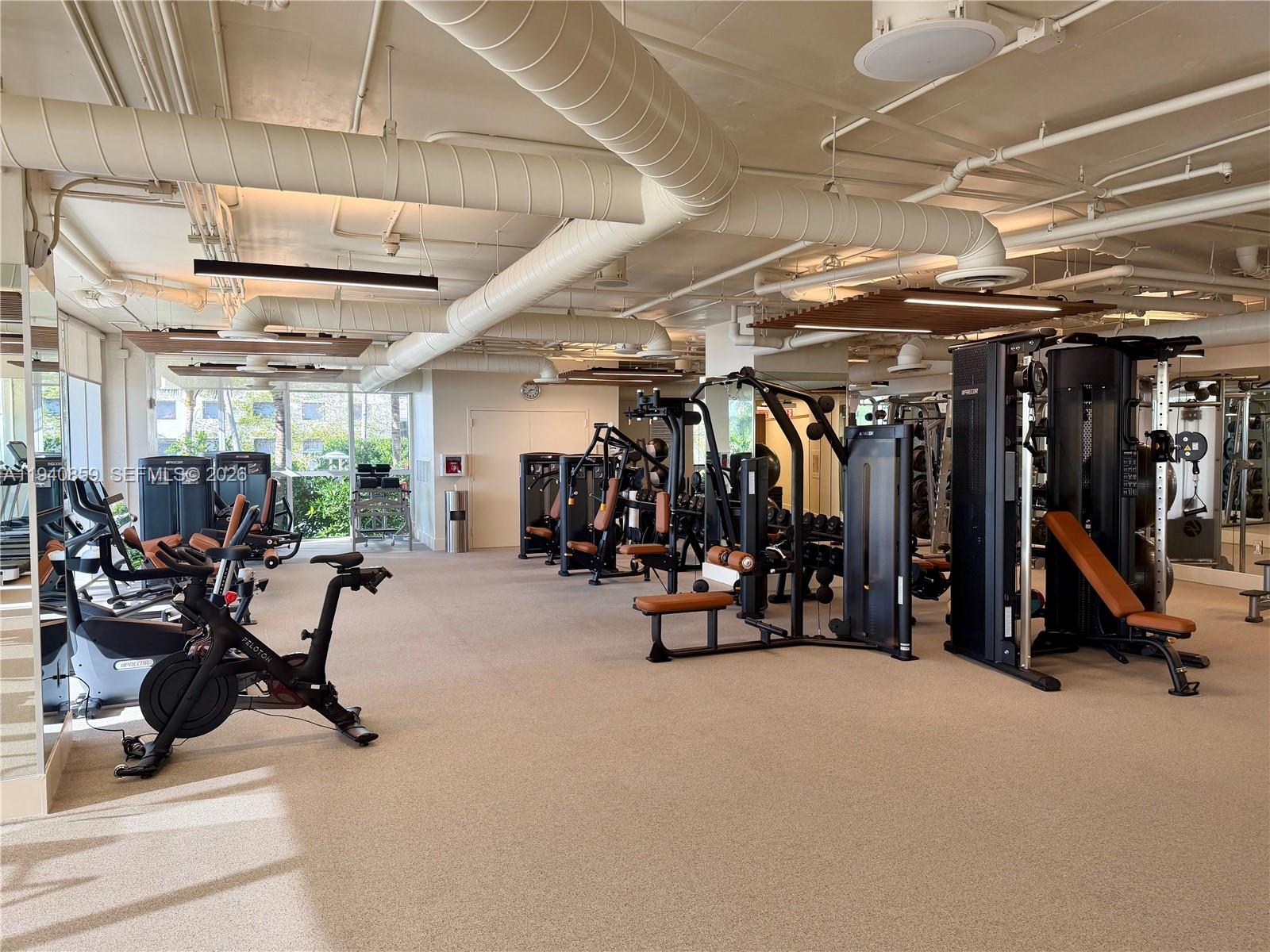 400 Alton Road, Unit 409 Miami Beach, FL 33139 - Photo 21 of 25 a view of a room with gym equipment