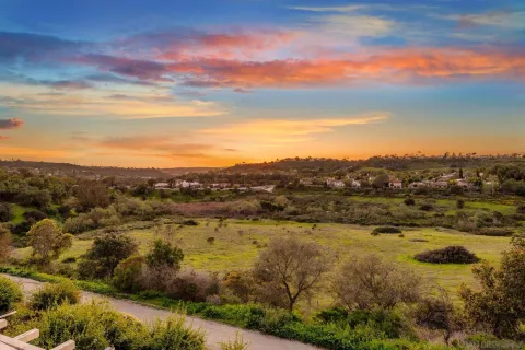 a front view of a house with patio