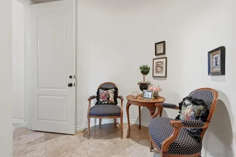 a outdoor living space with furniture and garden view