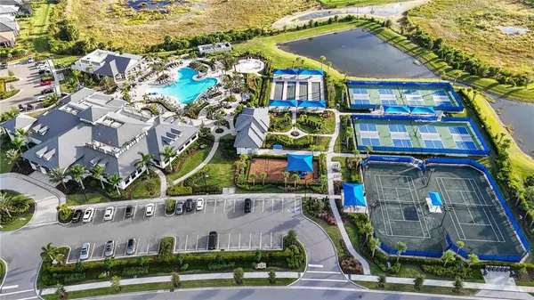 an aerial view of multiple house