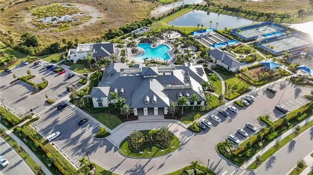 aerial view of a house