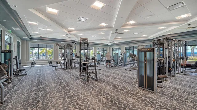 a view of a lake with a yard