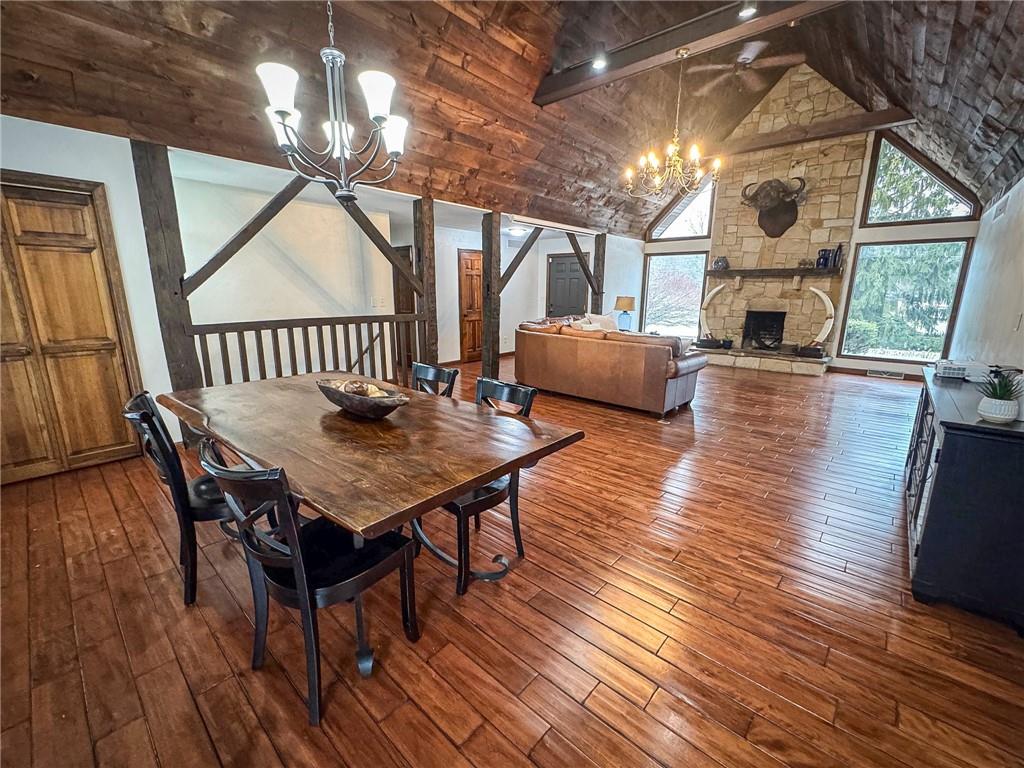 706 Clearfield Road Fenelton, PA 16034 - Photo 23 of 50 a view of a dining room with furniture window and wooden floor