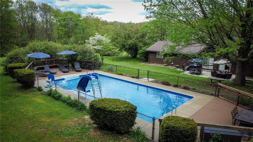 706 Clearfield Road Fenelton, PA 16034 - Photo 47 of 50 a view of backyard with seating area and green space