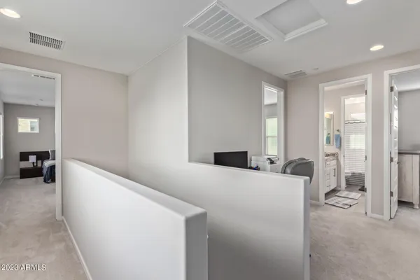 a living room with a couch and a table