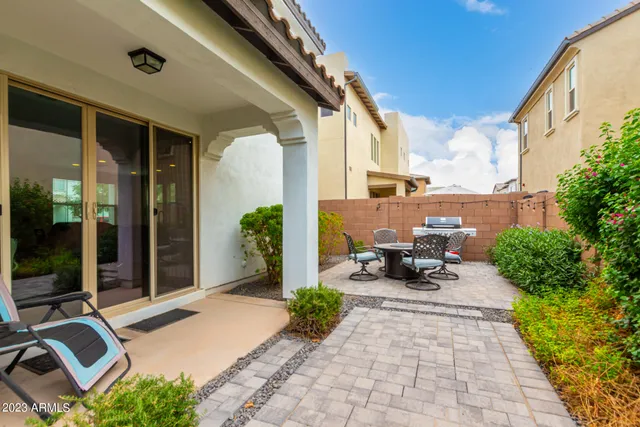a view of balcony with patio