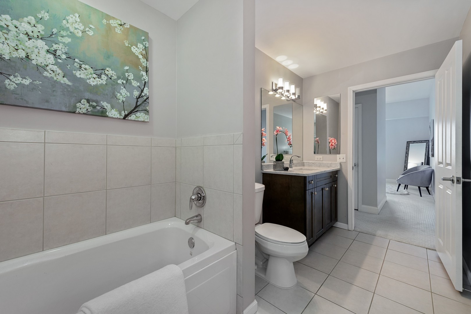 4848 North Sheridan Road, Unit 809 Chicago, IL 60640 - Photo 15 of 45 a bathroom with a sink toilet and shower