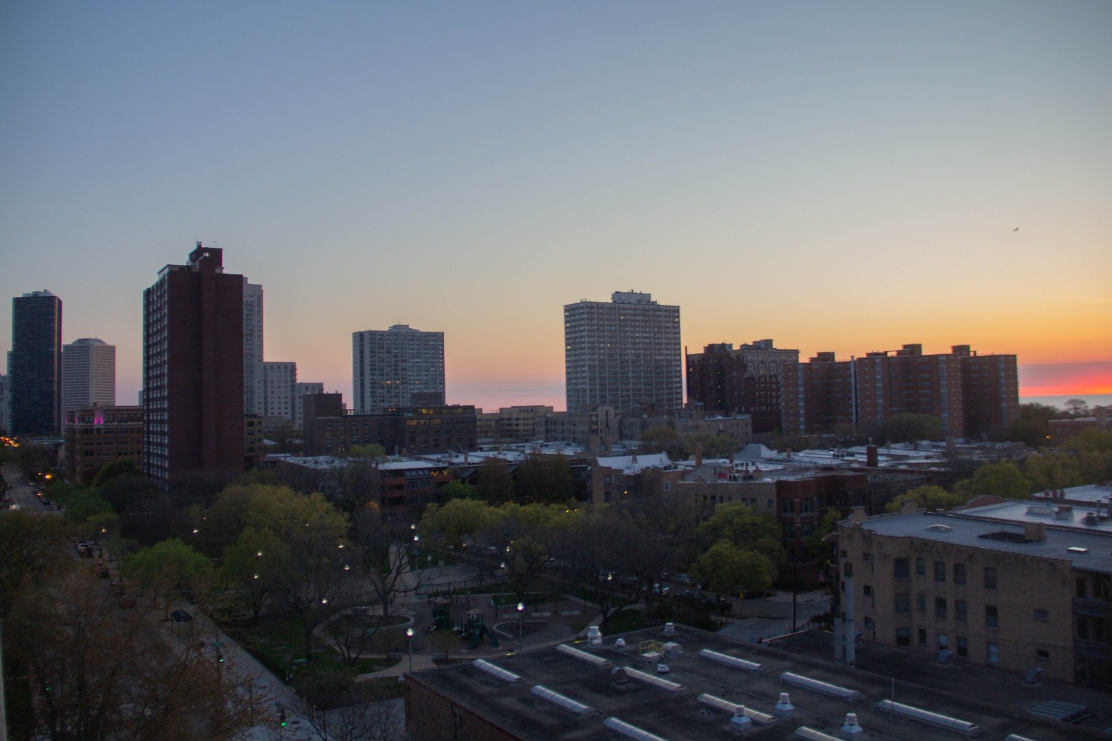 4848 North Sheridan Road, Unit 809 Chicago, IL 60640 - Photo 31 of 45 a view of a city with tall buildings