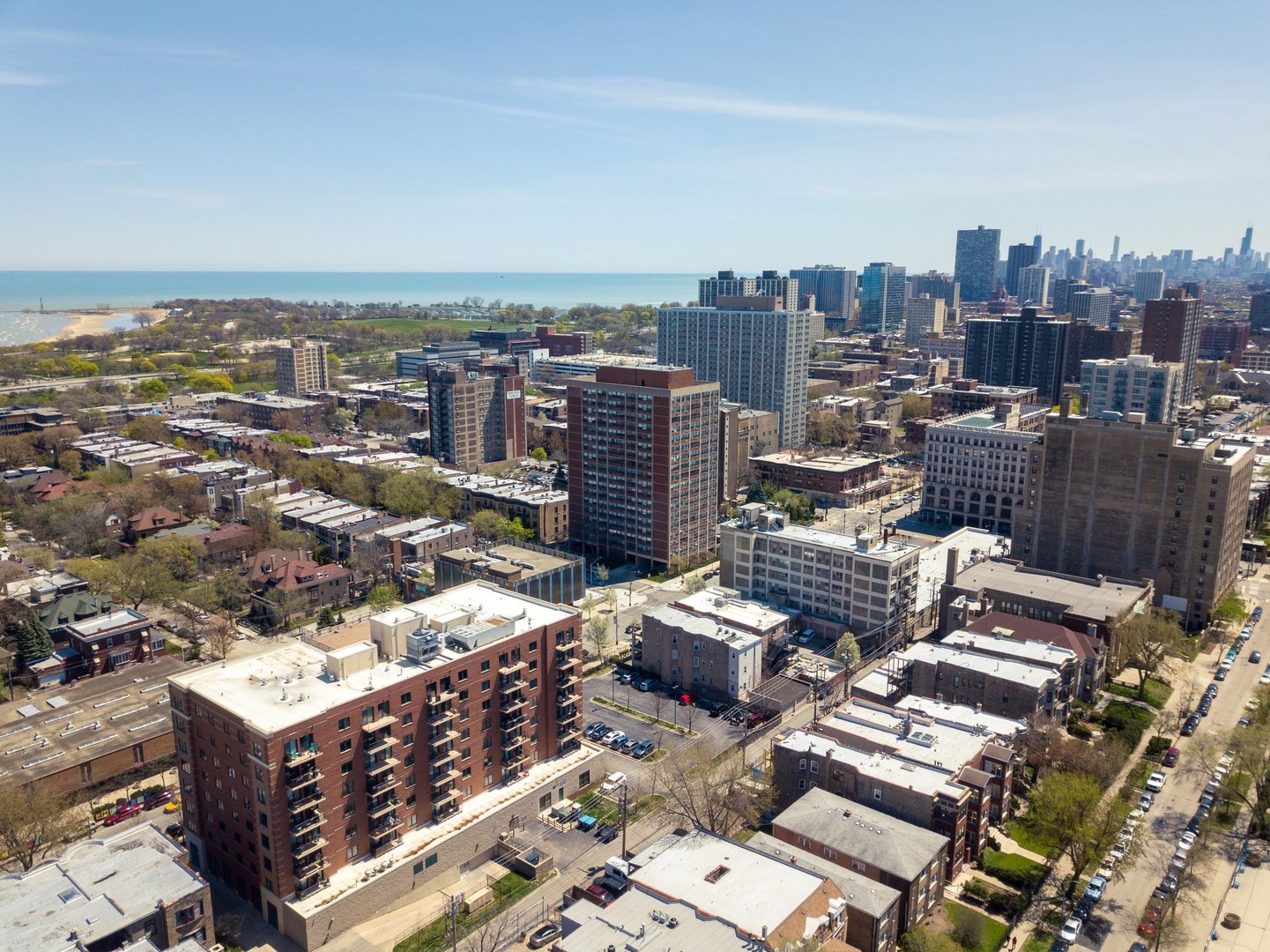 4848 North Sheridan Road, Unit 809 Chicago, IL 60640 - Photo 38 of 45 an aerial view of a city with lawn chairs