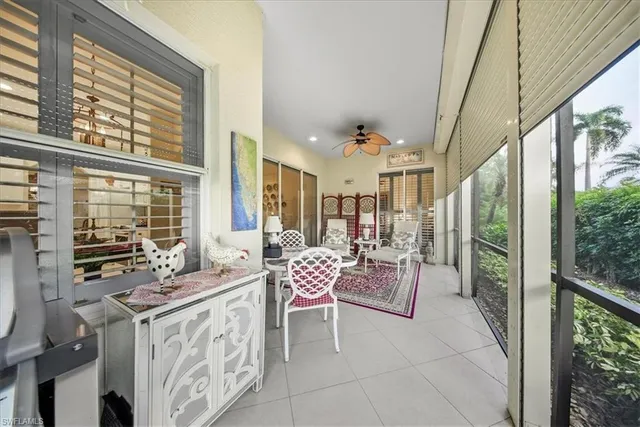 a view of an outdoor space with seating area