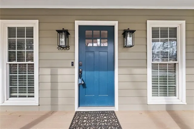a view of front door