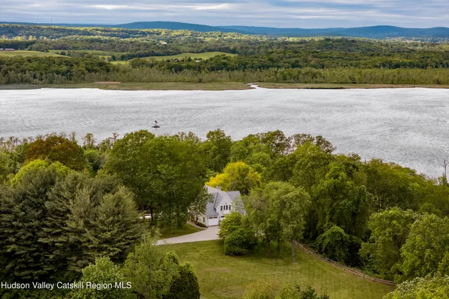 a view of lake with mountain