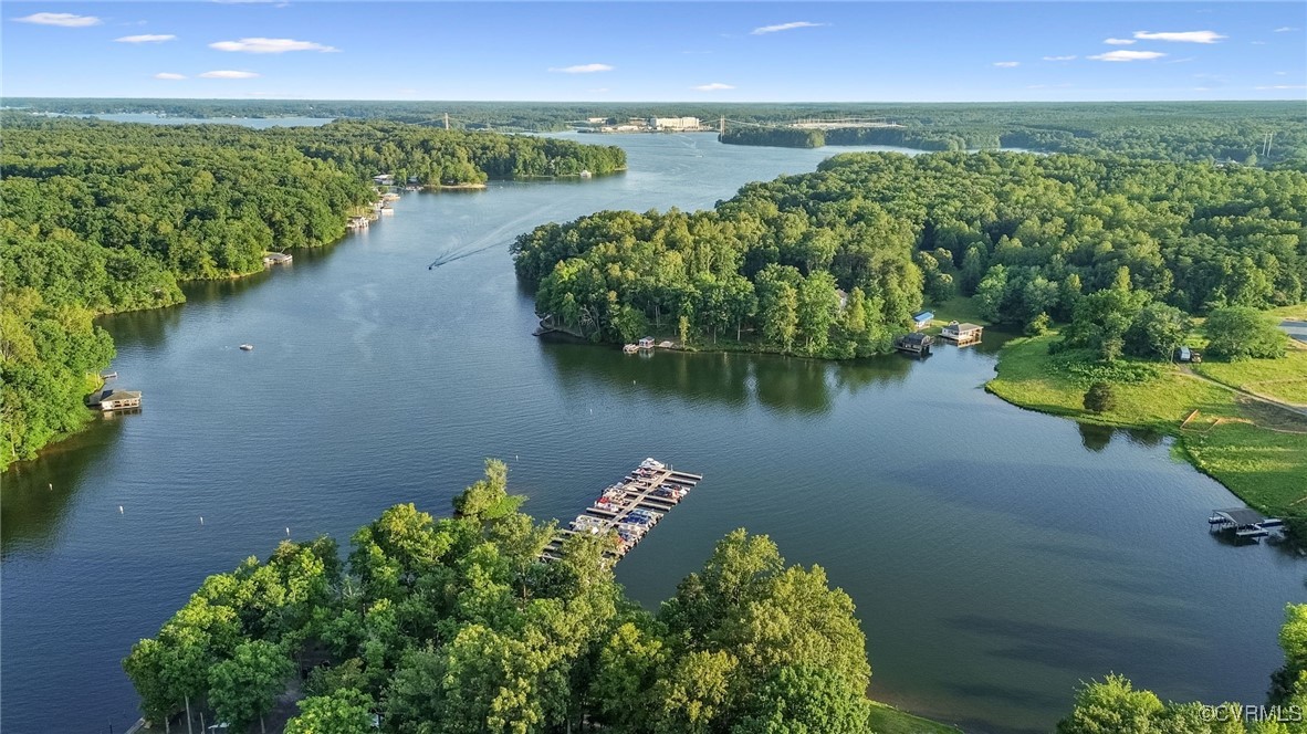 11925 Belfonte Road Bumpass, VA 23024 - Photo 34 of 34 an aerial view of a houses with a lake view