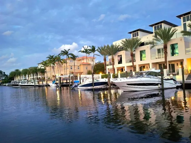 a view of a building with lake view