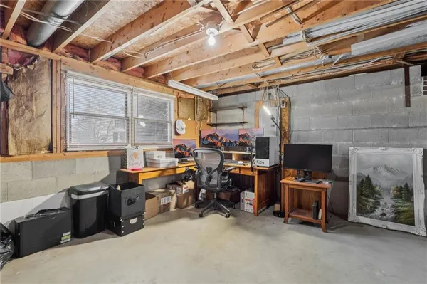 a view of storage and utility room