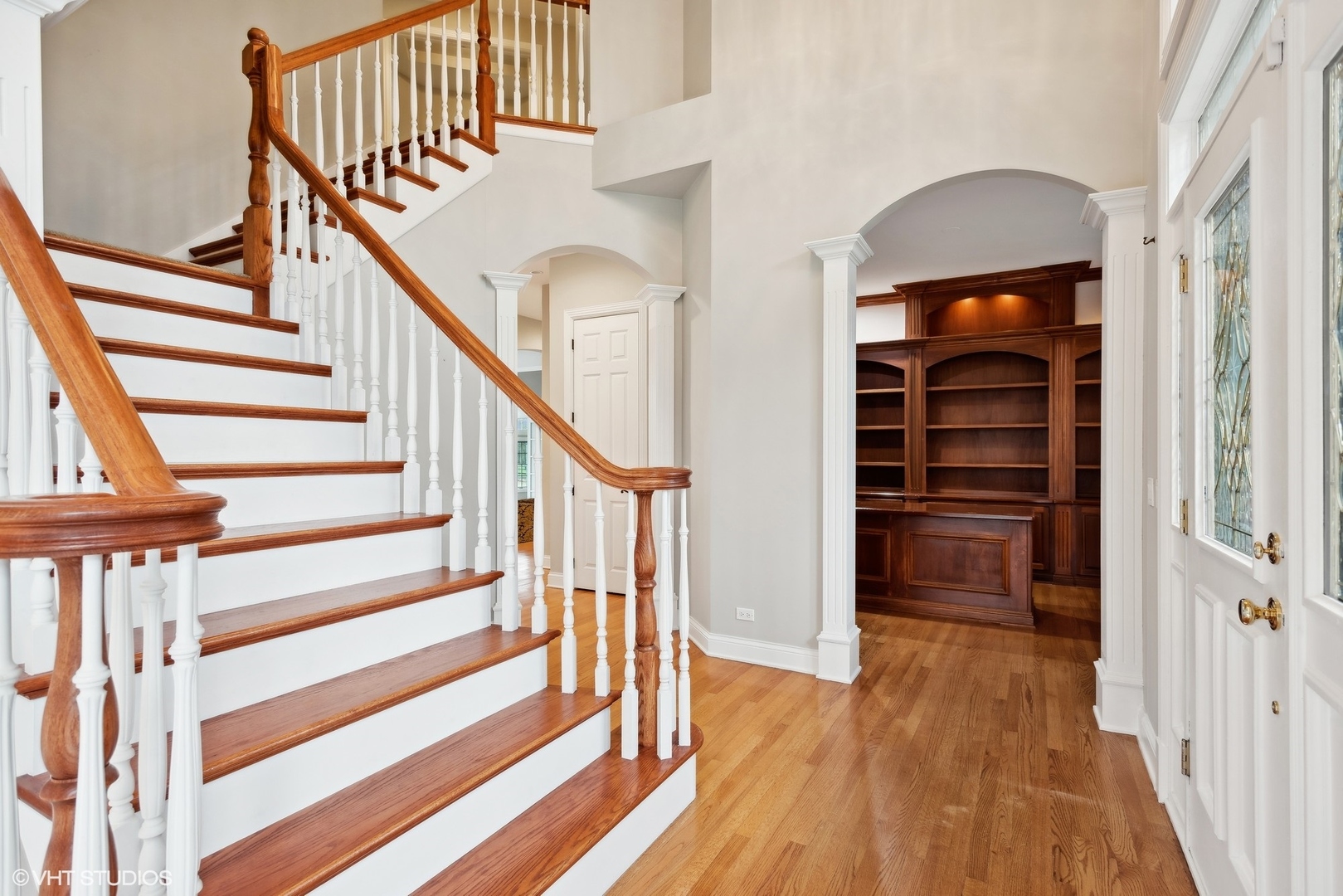 5N156 Dunham Road St. Charles, IL 60174 - Photo 31 of 65 a view of staircase with wooden floor and white walls