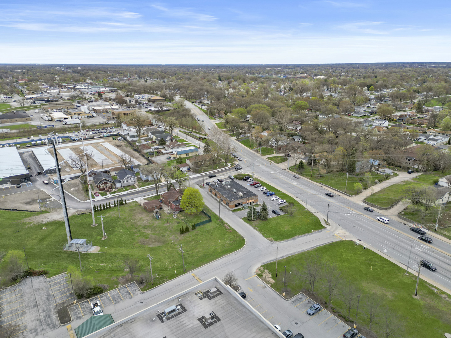 2427 Ridge Road Highland, IN 46322 - Photo 29 of 32 an aerial view of residential houses with outdoor space and trees