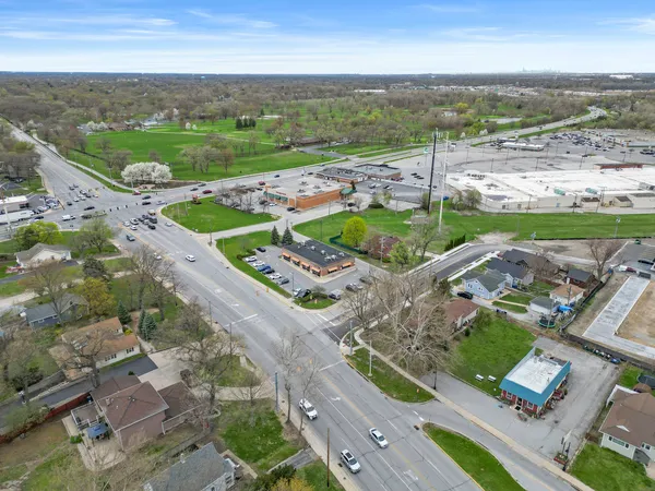 an aerial view of a city
